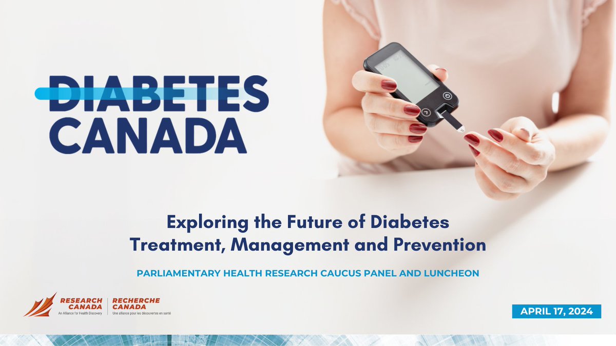 We're thrilled to share that Diabetes Canada will co-host our #HealthResearchCaucus event on the future of #diabetes!

Thank you @DiabetesCanada for your leadership in the fight against diabetes & for helping us share transformative 🇨🇦 research!

Details: rc-rc.ca/2024-exploring…