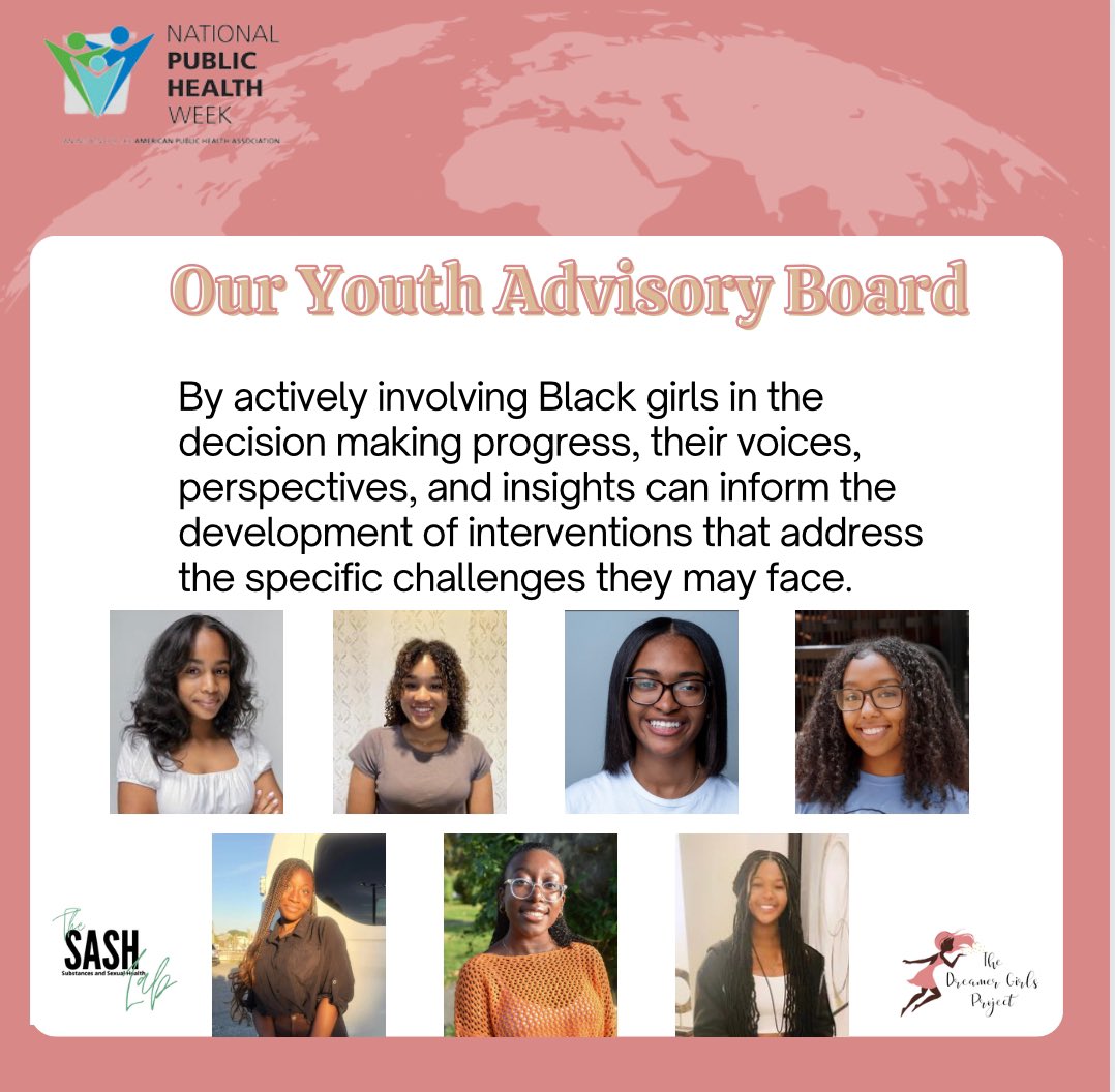 On Day 4 of #NPHW, we're spotlighting Reproductive & Sexual Health. Our Youth Advisory Board plays a key role in crafting a tailored prevention program for Black girls, covering HIV, STIs, and drug use, through the Dreamer Girls Project. #NPHW2024 #thesashlab