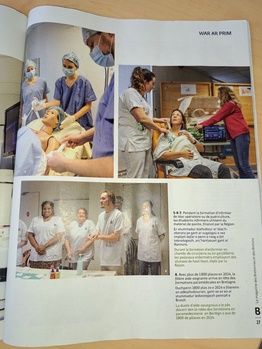 Le PFPS du <a href="/CHURennes/">CHU de Rennes</a> est à l'honneur dans le dernier n° de B, le magazine de la <a href="/regionbretagne/">Région Bretagne</a> avec ce photoreportage intitulé « Se former aux métiers du soin ».  👉
bretagne.bzh/app/uploads/Ma…
Toutes les photos : © Caroline Ablain