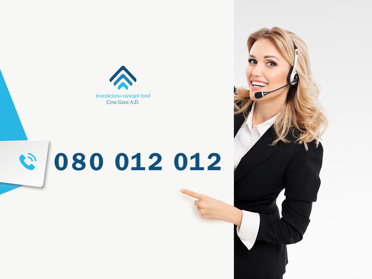 📞Informacije o uslovima kreditne podrške možete dobiti besplatnim pozivom na broj našeg Call centra, od 07 do 15h.

🟦irfcg.me⬜️
.
.
.
#StvarajmoZajednoBoljeSjutra
🟦IRF⬜️