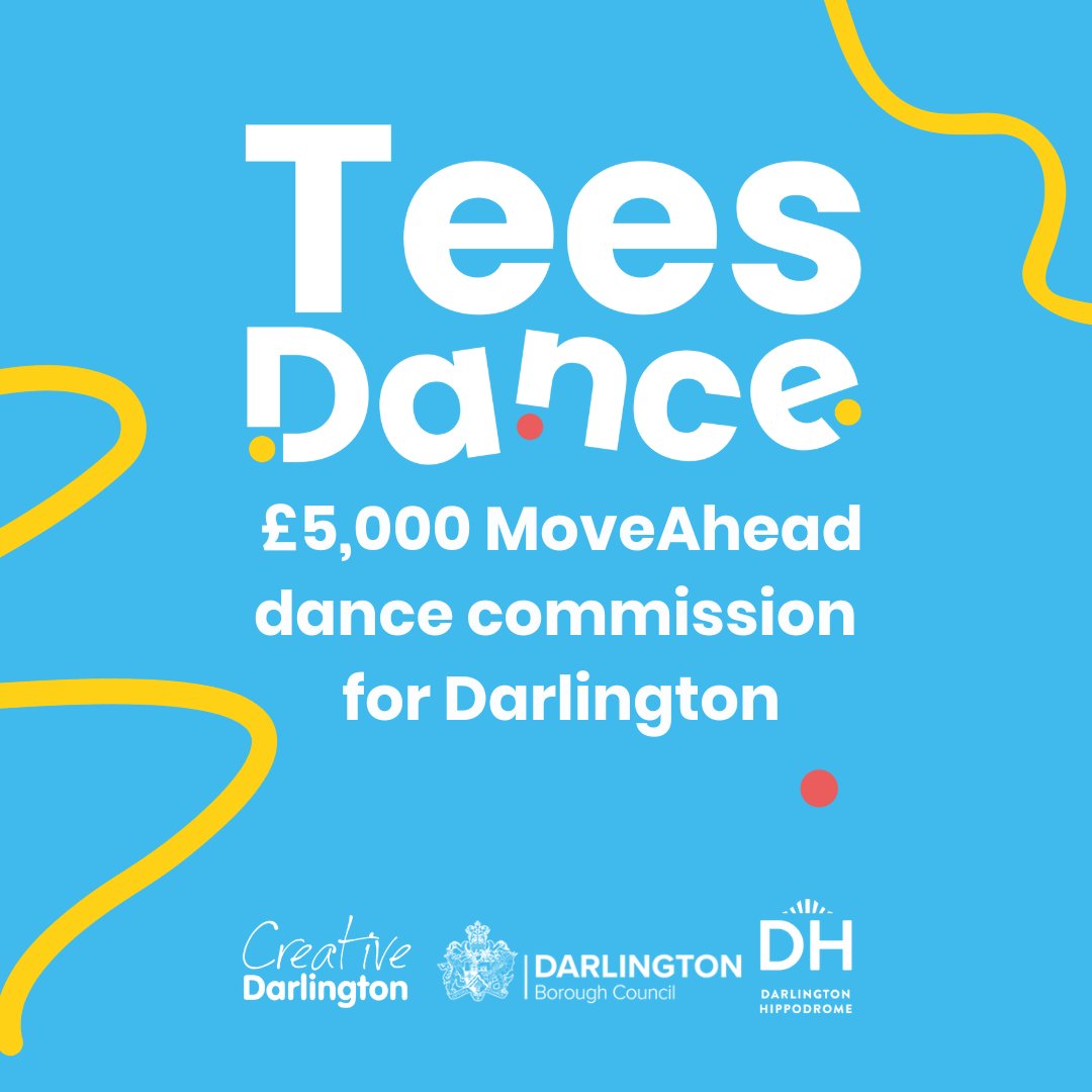 #teesdance are offering 4 different MoveAhead artist commissions for 2025 activity across the Tees Valley. The commission in Darlington is supported by £5,000 from Creative Darlington's budget. Apply by Monday 29 April 2024 at 10am, more information at teesdance.org.uk/moveahead