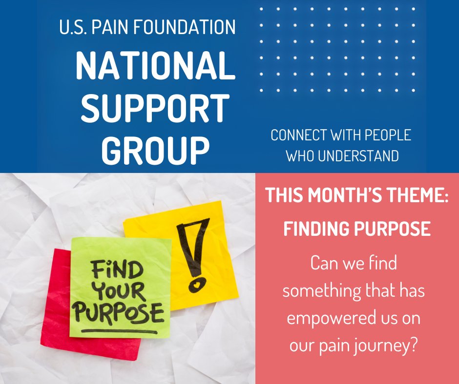 This April, our national peer support groups dive into 'Finding Purpose' amidst #chronicpain. 🌟 What empowers you through pain? REGISTER: painconnection.org/support-groups… #FindingPurpose #ChronicPainSupport