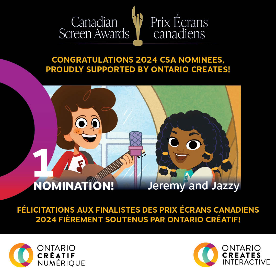 Congrats to JEREMY AND JAZZY on their #CdnScreenAwards nomination!