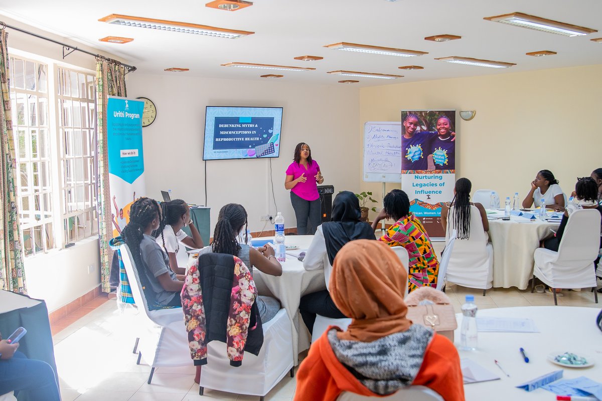 To address the gap in #SRHR knowledge, our Urithi team hosted a training institute for 19 YW leaders from Samburu, Kilifi, Kwale, & Turkana Counties. During the 4 day institute, the young women engaged in wellness, girl-centered leadership & advocacy sessions.
