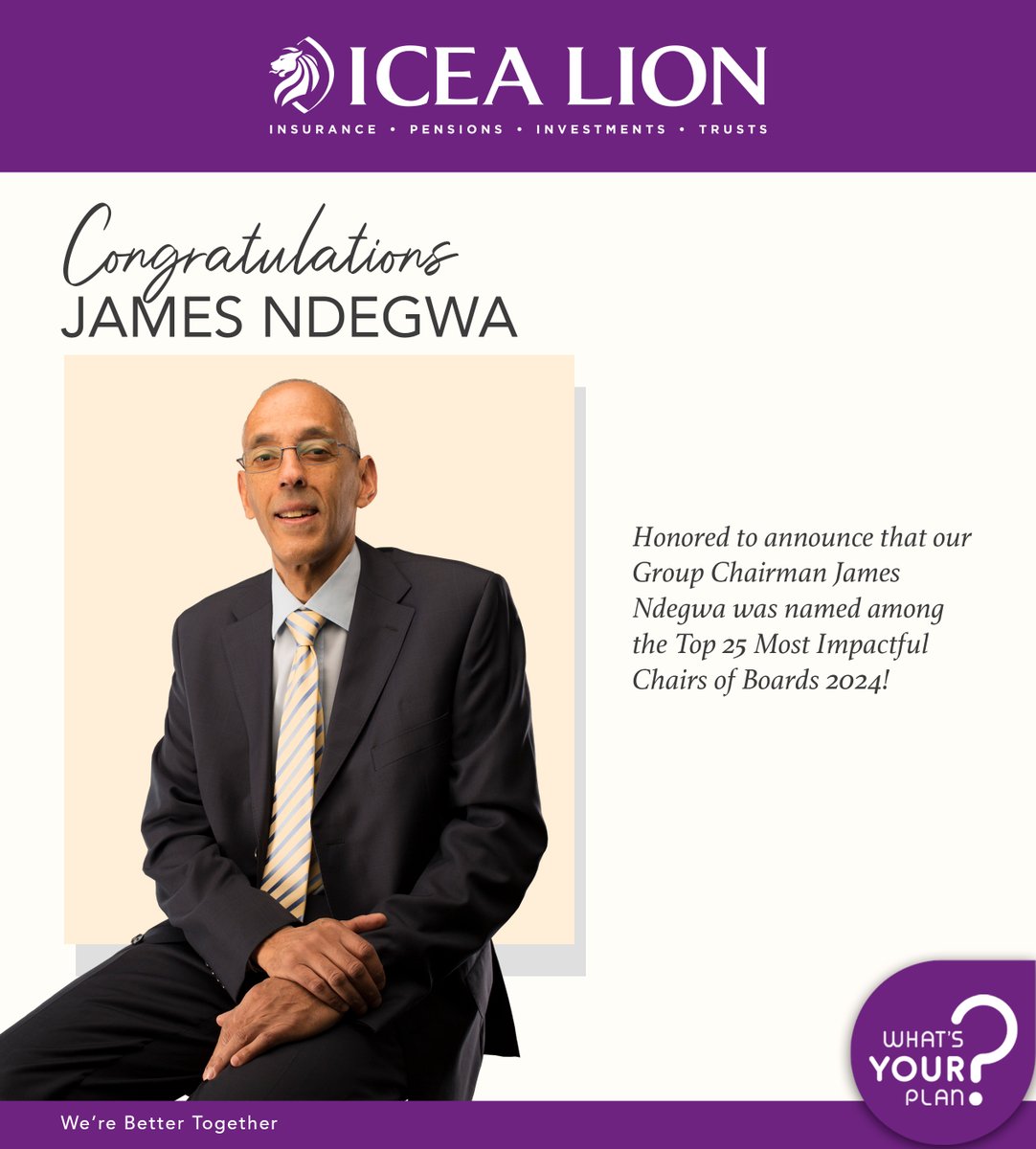 With his visionary leadership at NCBA Group PLC and ICEA LION Group, James has propelled us to extraordinary heights, earning recognition on a prestigious list! Join us in celebrating his profound impact on the corporate landscape! Read more here: tinyurl.com/ytduvc6x
