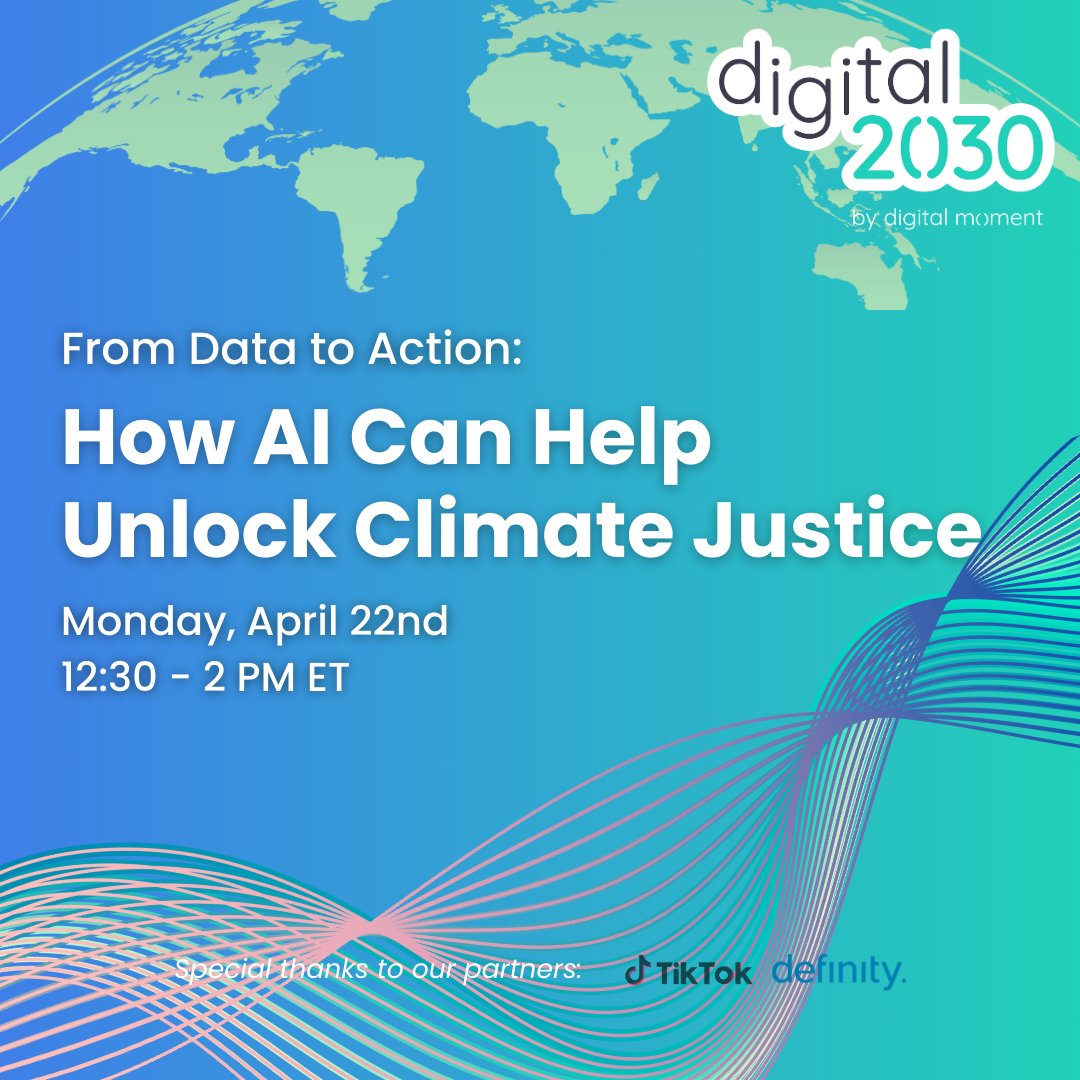 Exciting opportunity - Calling all educators and youths! To mark #EarthDay, experts and activists are coming together for a roundtable on the potential of #AI in the fight for #ClimateJustice. ✊ Secure your FREE spot 👉 ow.ly/OJsY50R7OZt See you there 🌱