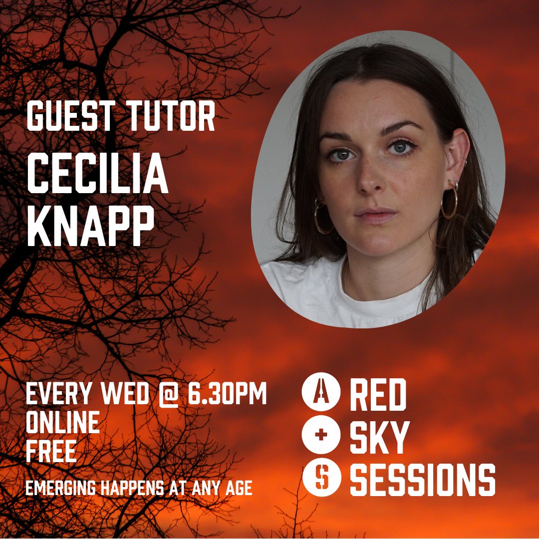 Red Sky Sessions 🤝 Great Poetry writing advice. Join us online Wed 10 April as we welcome poet, playwright & novelist @ceciliaknapp for what will be a fab session! 📆 Wed 10 April 🕡 6:30pm 📍 Online 🔗 bit.ly/3rQNQjR #RedSkySessions #Poetry #CreativeWriting