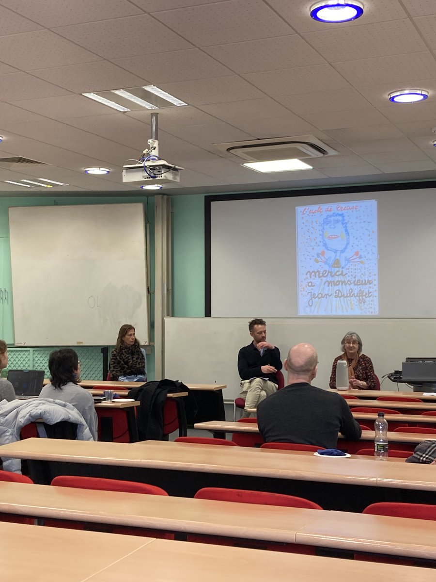 A fascinating research seminar at <a href="/QMUL_HSS/">Queen Mary Faculty of Humanities & Social Sciences</a>  <a href="/QMULSLLF/">QMULSLLF</a> <a href="/QMULCompLit/">QMUL Comparative Literature</a> from Richard Mason on Freinet and institutional psychotherapy, and from Jean Duffy on Dubuffet's art and experimental 'jargon' texts. And some beautiful slides too!