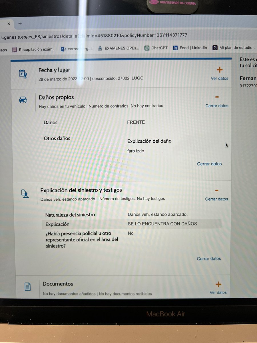 Avincal's tweet photo. @genesis_seguros  sois increíbles , el año pasado me encuentro el coche que estaba APARCADO con un faro roto, confiando en vuestra buena fé doy parte y me hacéis pagar la franquicia (sin explicaciones!!) y este año con la renovación del seguro , el BATACAZO!! (Sigue) https://t.co/iNJFhRCUiw