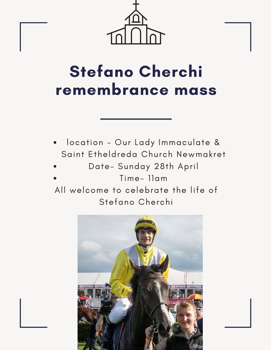 Please join us to celebrate the life of <a href="/SC_Cherchi/">Stefano Cherchi</a> at Lady immaculate and Saint Etheldreda church (beside Waitrose) on 28th April at 11:00am 
#AllWelcome