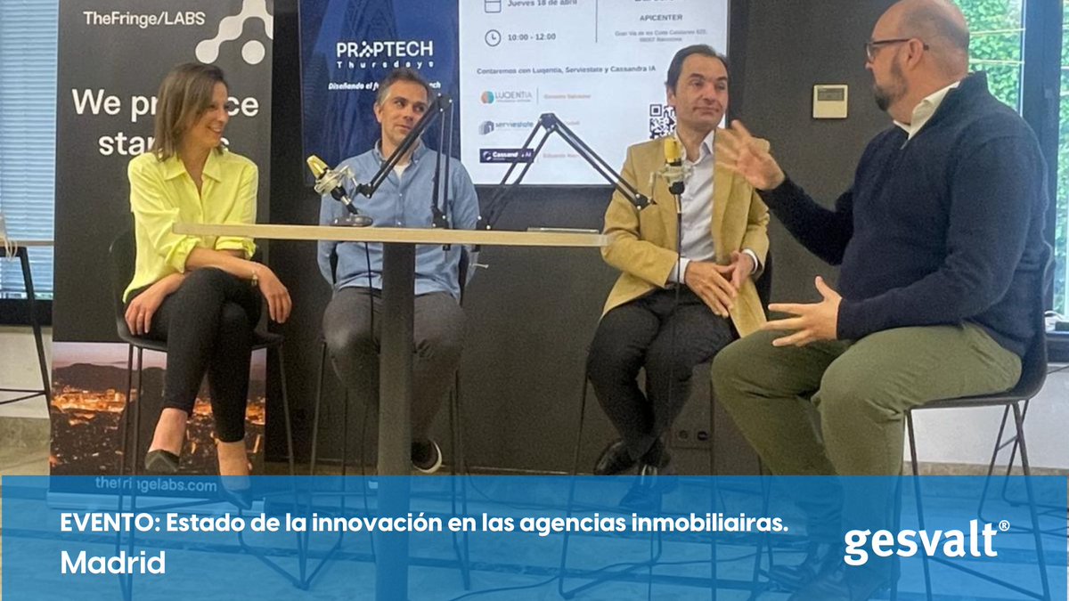 🔝Estamos con Macarena Pérez y José Antonio Salomón en una nueva edición de los #ProptechThursdays organizado por FringeLabs. Se debate sobre los procesos de innovación y las herramientas #tecnológicas de las agencias inmobiliarias para mejorar sus servicios. #startup #proptech