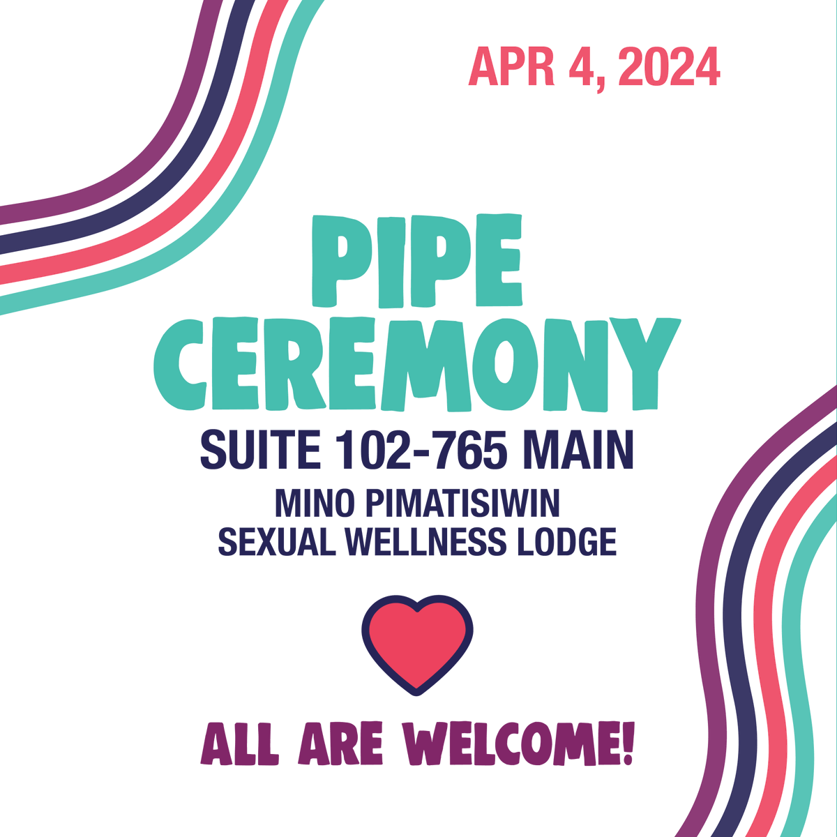 goaskauntieca's tweet photo. All are welcome to attend our Pipe Ceremony today!
9:30 a.m. Pipe Ceremony
11 a.m. Potluck Feast
12 to 3 p.m. STBBI Testing & Treatment, Deadly Aunties and Kokums!
#GoAskAuntie
#SexualHealthAwareness
#SexualHealthServices
#IndigenousSexualHealth
#IndigenousClinic https://t.co/jZf9kbyTzR