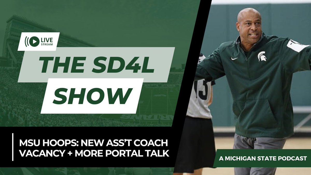 🚨 NEW EPISODE 🚨 New #MichiganState assistant coaching vacancy & transfer portal buzz. @JustinThind & @Sheehan_Sports dive into some candidates for the MSU opening, before debating Trey Townsend’s fit + other portal intel. They also talked football. Linktr.ee/SD4LShow
