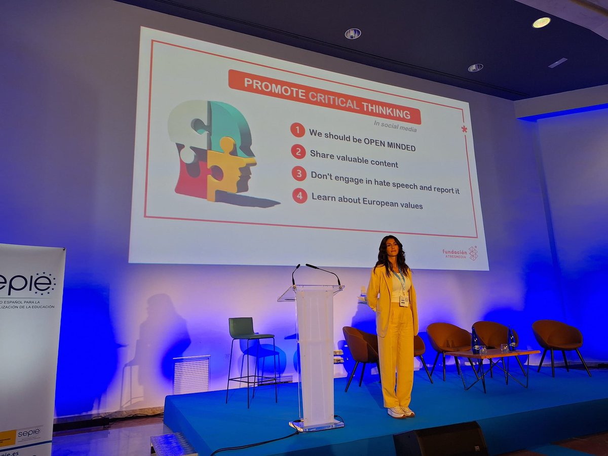 b) Media and Information Literacy for critical thinking: use of social networks to promote active participation. @Noorbenyessef, '@A3Noticias' journalist and @FundATRESMEDIA Ambassador.