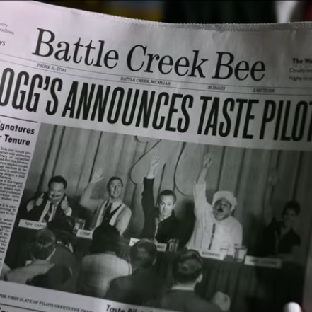 The upcoming film Unfrosted, might have an Easter egg reference to #beemovie in which the newspaper called The Battle Creek Bee. The filmmakers wanted to keep that spirit alive.
