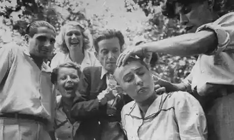 Chatted with a 93-year old Frenchman last night. He told me about life in his village in Lorraine, 1945. He watched as female collaborators were brutally herded into the local bandstand and had their heads shaved, as in this picture. Many locals wanted them killed.