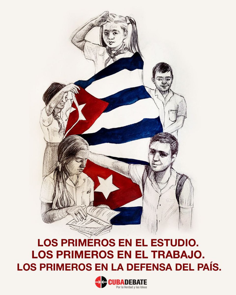 Buen día 🇨🇺 ❤️Celebramos hoy el aniversario 62 de la Unión de Jóvenes Comunista y 63 de la Organización de Pioneros José Martí.