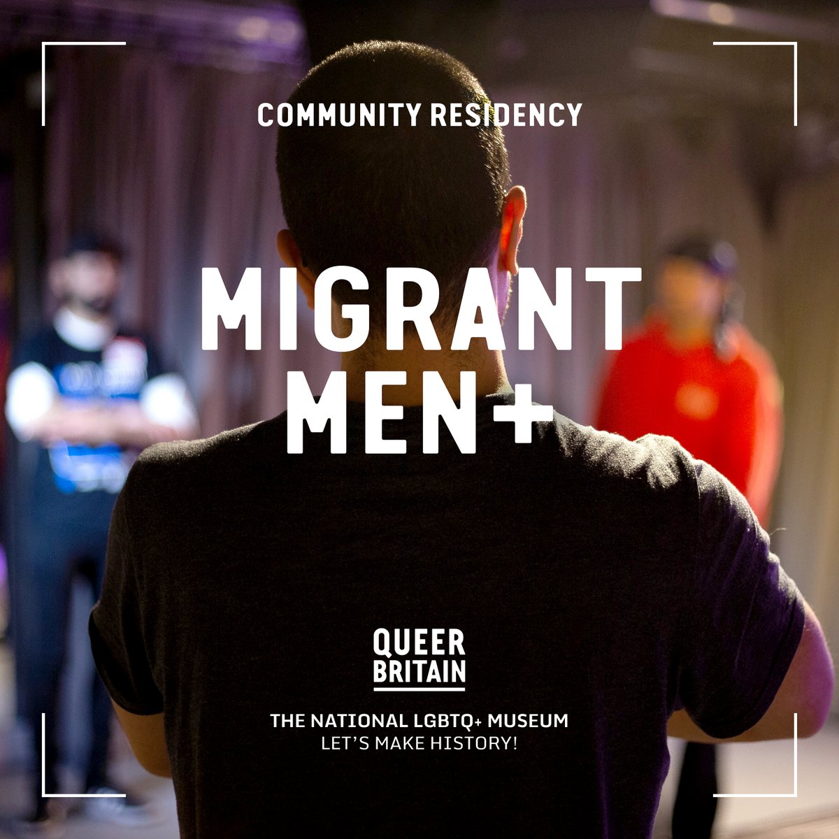 We are collaborating with Maureen, a Love Tank project (@TheLoveTankCIC ) for our second Community Residency. We're looking for migrant LGBTQ+ men+* to join the residency. If you are aged 18+, identify as migrant and within the masculine spectrum, apply at queerbritain.org.uk/join-our-team