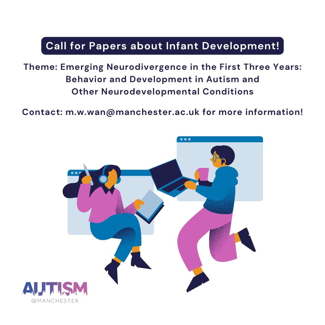 Autism @ Manchester (@autismatmcr) on Twitter photo Call for paper 📝 !!!
More information here: sciencedirect.com/journal/infant… or contact: Ming Wai Wan, m.w.wan@manchester.ac.uk
#AutismResearch #AutismAcceptanceMonth #NeurodevelopmentalConditions #Neurodiversity #ResearchPaper
Alt text available. Call for paper 📝 !!!
More information here: sciencedirect.com/journal/infant… or contact: Ming Wai Wan, m.w.wan@manchester.ac.uk
#AutismResearch #AutismAcceptanceMonth #NeurodevelopmentalConditions #Neurodiversity #ResearchPaper
Alt text available.