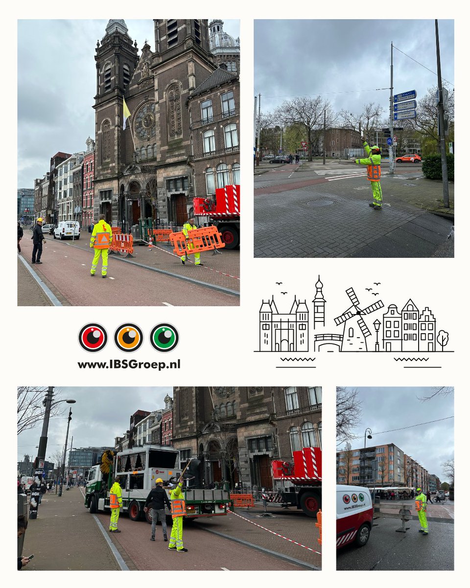 IBS_Traffic's tweet photo. 🚦 Opnieuw in Amsterdam! Onze Verkeersregelaars schitterden deze week op verschillende prachtige locaties door onze hoofdstad. ☀️ Dank aan ons team voor hun toewijding en inzet! 👷✨ #Verkeersregelaars #Amsterdam #VeiligheidEerst https://t.co/Hd0ugyqc6b