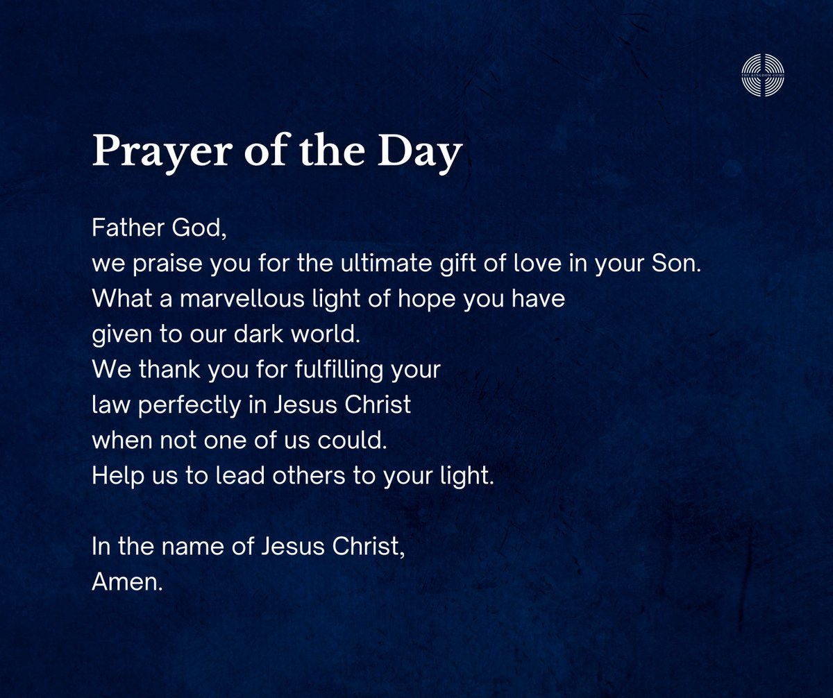 Please join us as we pray 🤲 Father God, we praise you for the ultimate gift of love in your Son. What a marvellous light of hope you have given to our dark world. We thank you for fulfilling your law perfectly in Jesus Christ...