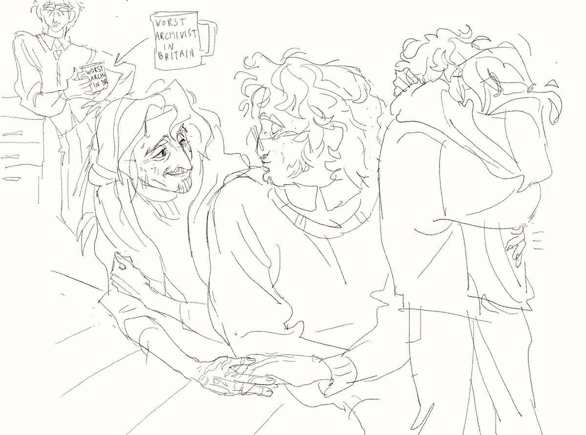 old jonmartin doodle dump because i'm back on my tma bullshit #tma #themagnusarchives #jonathansims #martinblackwood #sketch