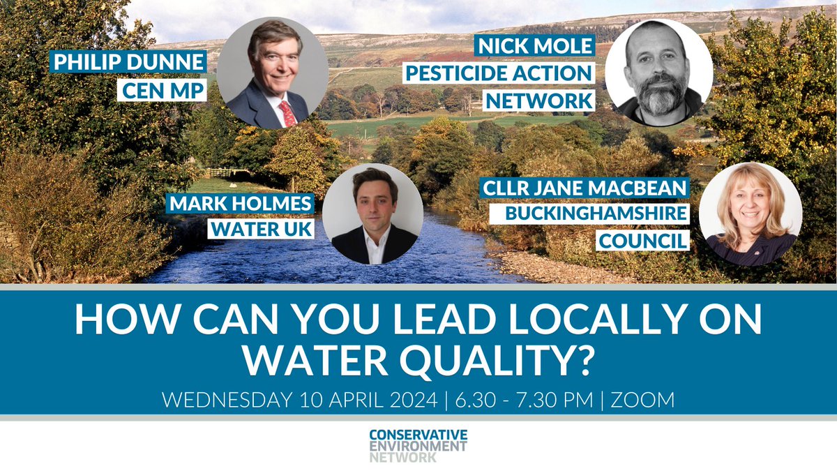 🧐 Want to know how you can lead on local water quality? Then join us for our upcoming webinar on 10th April at 6:30pm. Panellists include: 🗣 @Dunne4Ludlow 🗣️ Cllr Jane MacBean 🗣 Nick Mole 🗣 @MarkHolmes_ Sign up 👇 us02web.zoom.us/webinar/regist…