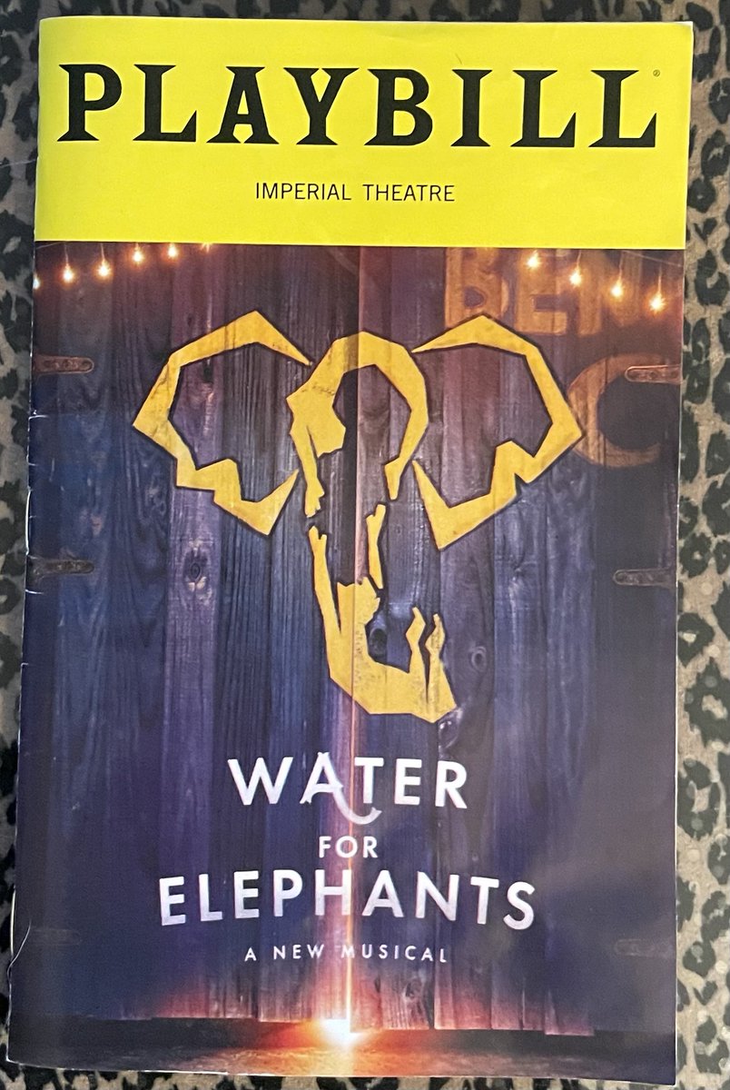I can't say enough good things about @H2OforElephants so I will only say 3 words: Go See It! #broadway #musical #circus #NYC
