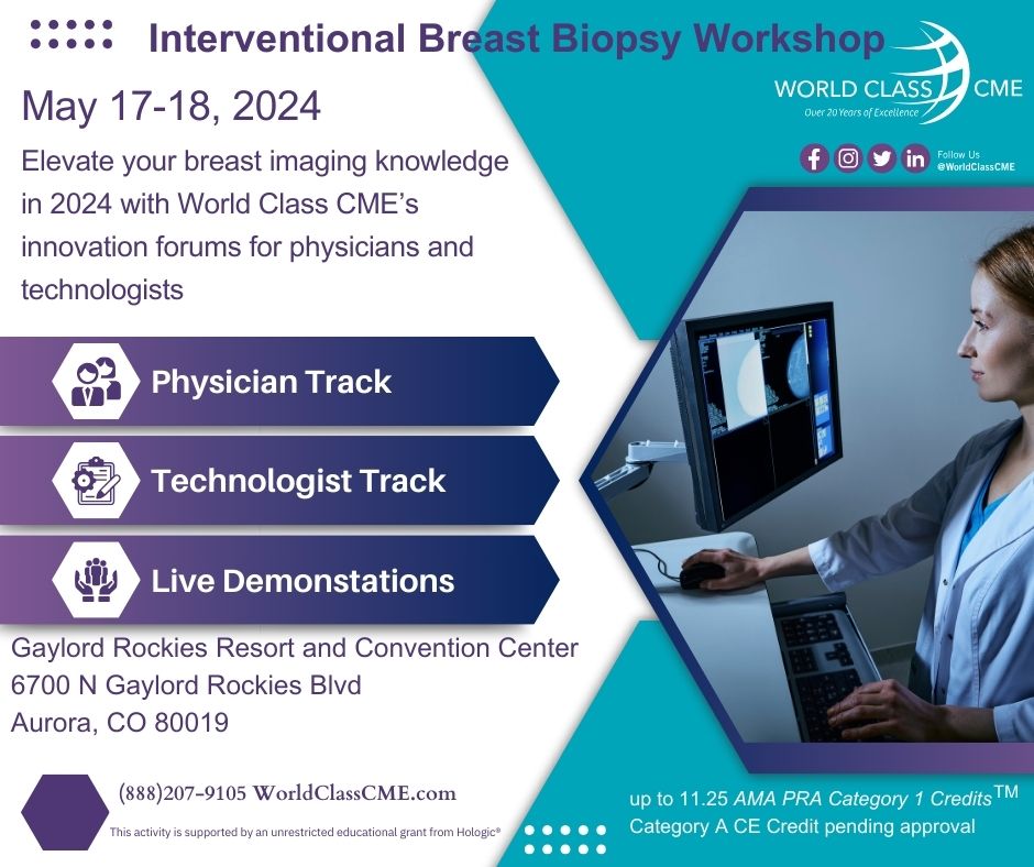 Don’t miss this unique opportunity to connect and hear from expert faculty in an interactive learning environment. Limited seats available. Reserve your spot today! Visit WorldClassCME.com for more information. #CME #Breast #WorldClassCME #GaylordRockiesResort