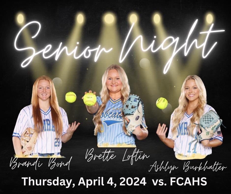 Come out and join us for Senior Night as we honor these 3 special Seniors at 6