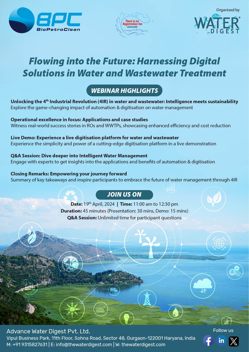 Ready to make waves in sustainable water management? Join us on April 19, 2024, for an exclusive event with BioPetroClean!  Don't miss out – register now to secure your spot. streamyard.com/watch/9rrsFgxU…
