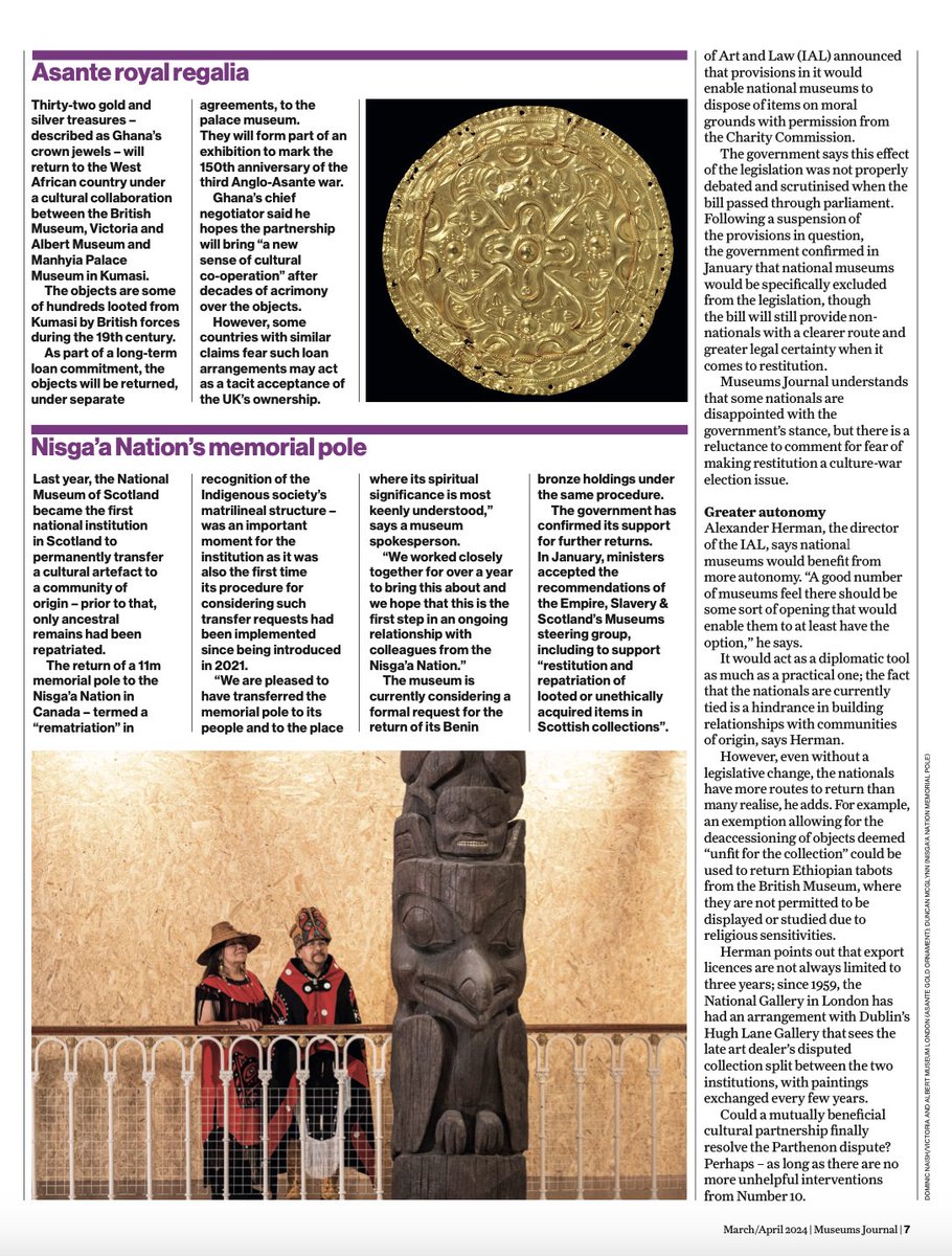 🚨 Our Parthenon Project campaign has been covered in @MuseumsAssoc! 🚨 🗣️Pagefield Partner @jjblambkin spoke to Museums Journal about our role in progressing the campaign for a 'win-win' deal between the British Museum and the Greek government. Read more below 👇