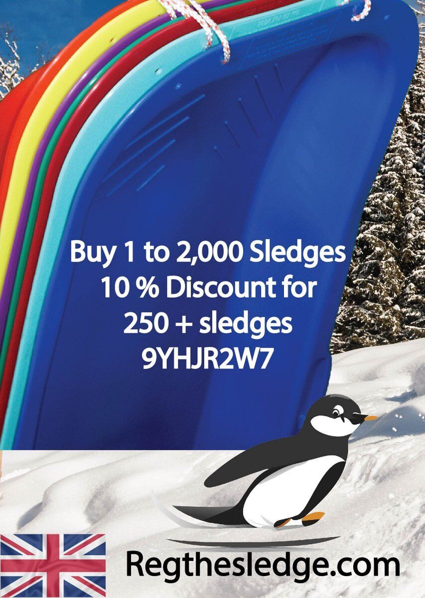 LedwellLtd's tweet photo. Special Deal For Winter Snow Lovers 

Buy 1 to 2,000 Sledges
10 % Discount for 
250 + sledges
9YHJR2W7
https://t.co/vRW1GAj7qd
#snow #retail #sledges #sled #wholesale #christmas
#sleds #sledge #winter #wintersledges #toboggans #regthesledge https://t.co/nmQHcJ8MfJ