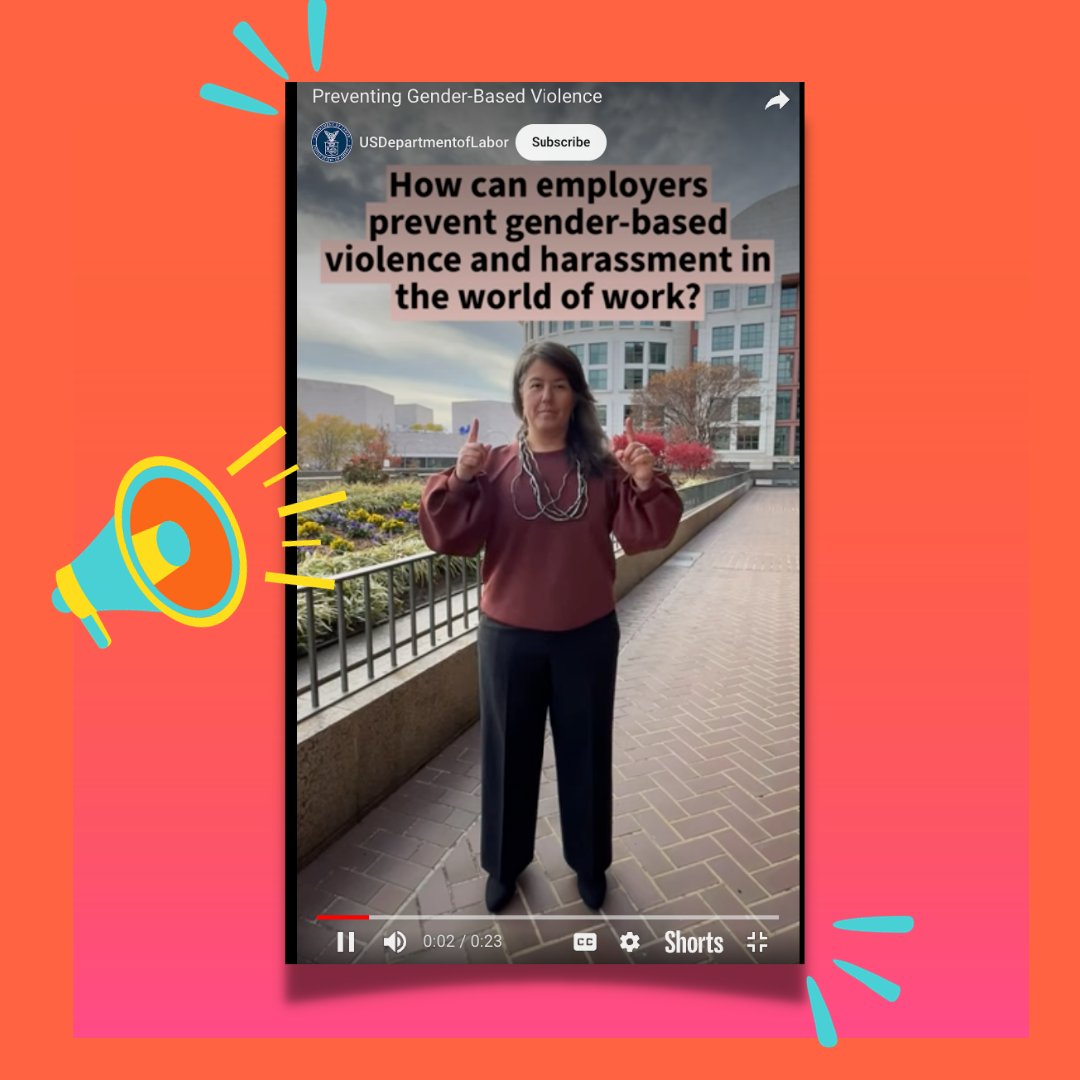 'Gender based violence and harassment is a workplace health and safety issue. Thank you, @WB_DOL for sharing resources for employees and employers alike on ways to ensure that workplaces are free from violence and harassment for all: blog.dol.gov/2023/11/29/kee…