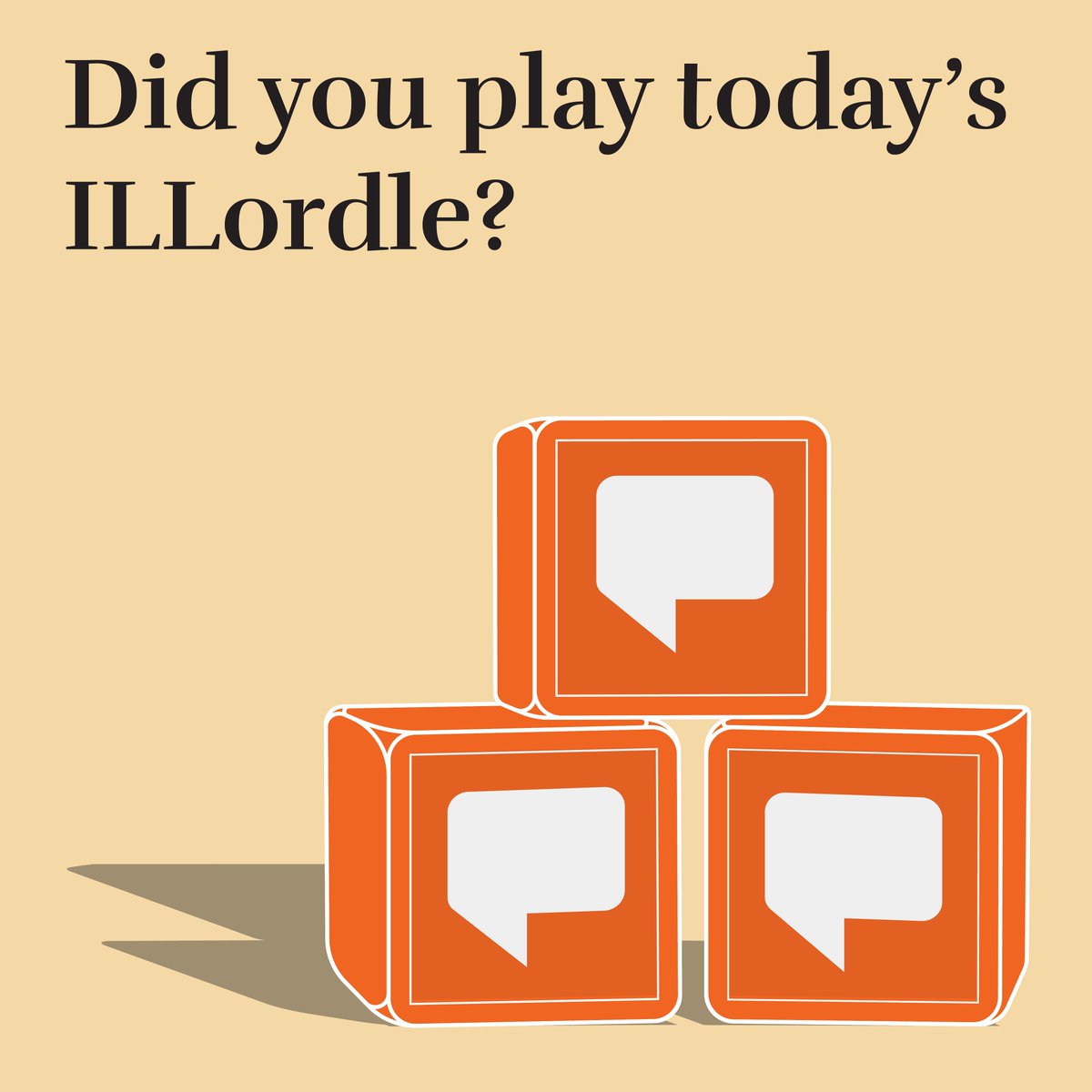 Did you play today's ILLordle? Check it out today on our website! 📲 Click the link to play today's puzzle: dailyillini.com/illordle/