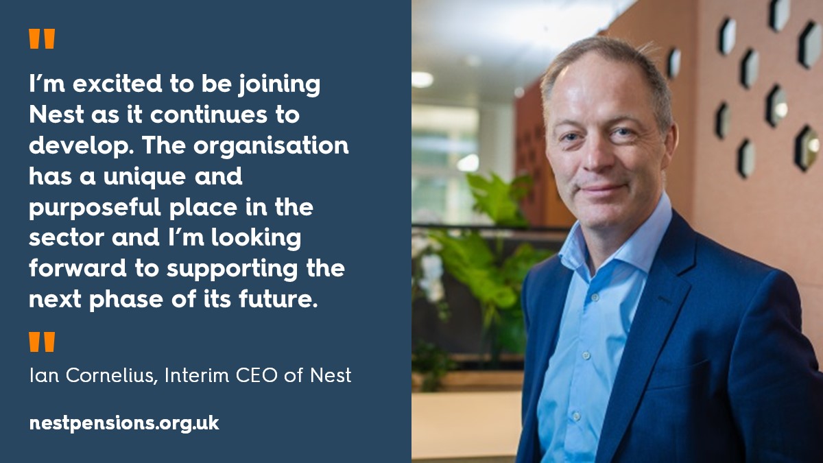 We're pleased to welcome Ian Cornelius to Nest. From 1 May Ian will be our Interim CEO. Read more ➡️ bit.ly/49mLIAm