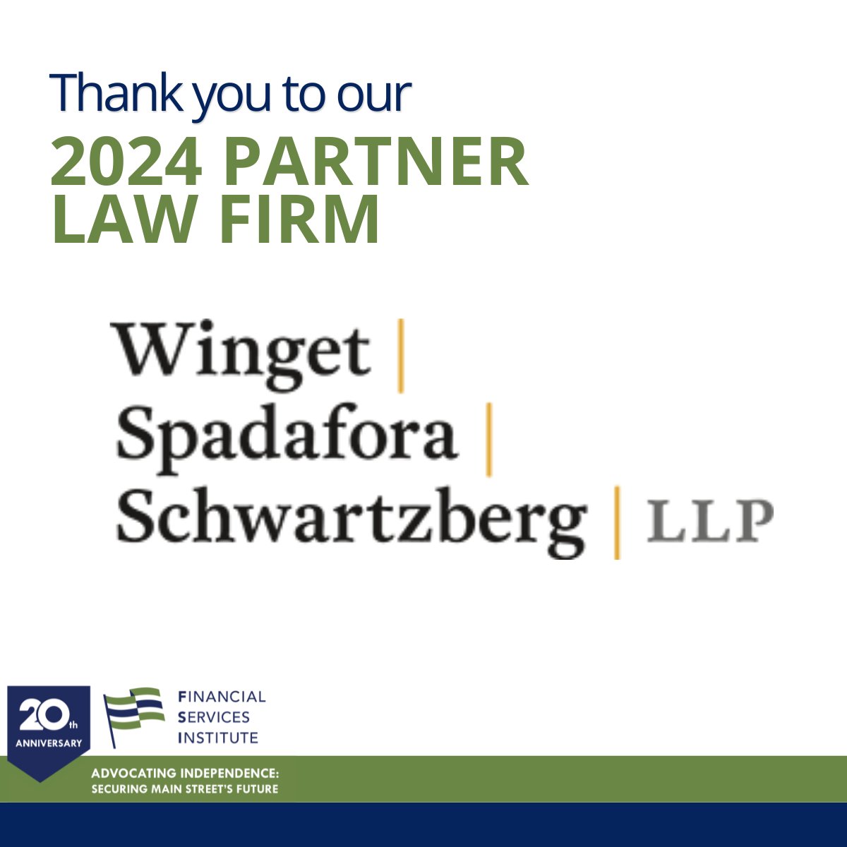 Thank you to our 2024 Partner Law Sponsor @Winget, Spadafora & Schwartzberg, LLP!