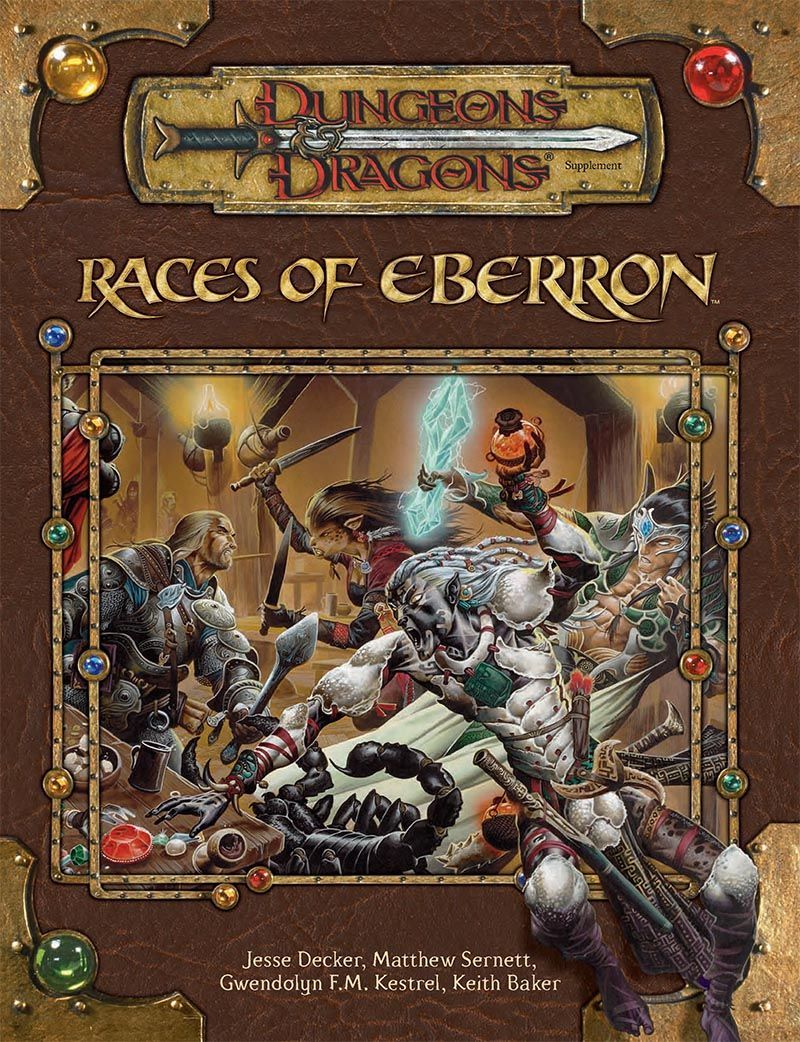 19 years ago: Races of Eberron was published, exploring the races and cultures and giving new player options.

✍️: @HellcowKeith, Jesse Decker,  Matthew Sernett, Gwendolyn FM Kestrel
🎨: Wayne Reynolds

#Eberron #DnD #DungeonsAndDragons #ThrowbackThursday
buff.ly/43H4vVP