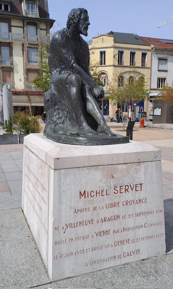 @jaademaiwand @holland_tom @TheRestHistory Well, actually, now you mention him: I just came across this monument last week in Annemasse, a French town bordering on Geneva. Burnt in effigy by the Inquisition, but in the flesh at #Calvin's instigation.