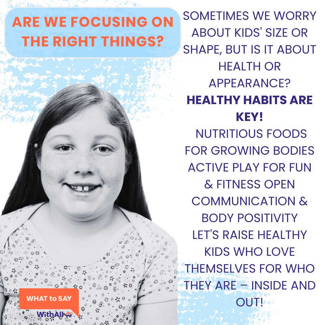 Are you focusing on the right things? It's time to prioritize healthy habits and enjoy life instead of worrying about numbers, body size, and shape. . . . . . #DietCulture #BodyPositivity #RaisingHealthyKids #Parenting #ParentHacks #EatingDisorderPrevention #WithAll #WhatToSay