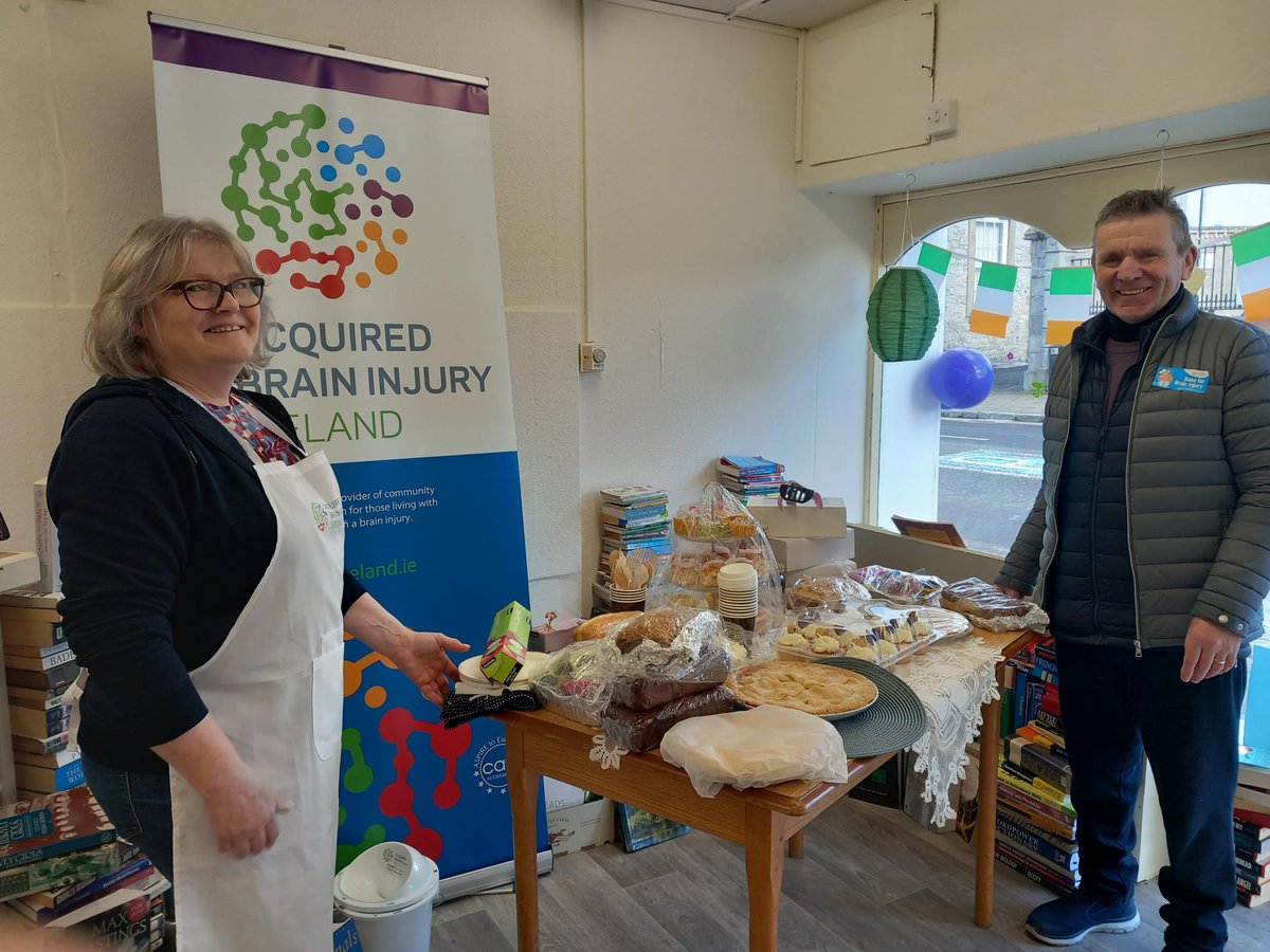 Huge thanks to everyone who supported our #BakeForBrainInjury bake sale in our bookshop in Cashel, County Tipperary on 15th March. It was a great success and €435 was raised. #Tipperary #BrainInjury #Fundraiser