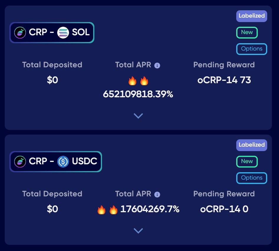 CropperFinance's tweet photo. CRP-SOL and CRP-USDC option liquidity mining has just re-started  ⛏️ 

People who participated in the previous round can now migrate to the new one  ⬇️ 

https://t.co/Iv4qwc4OkA https://t.co/l1sjBxM0sE