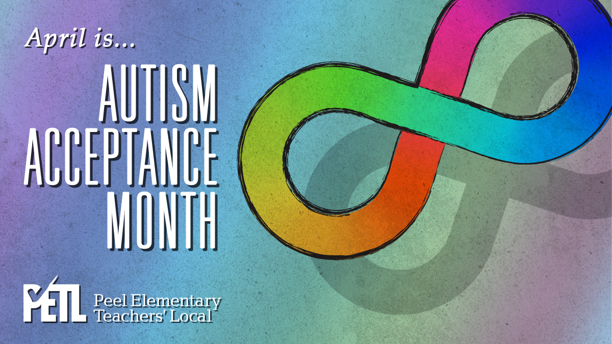 April is Autism Awareness, Acceptance & Advocacy Month Educators have the opportunity to teach awareness & shift mindsets to acceptance. We focus on building inclusive spaces & advocacy. #PETL calls on the #MOE to stop the funding cuts to Special Education peelschools.org/news/autism-aw…