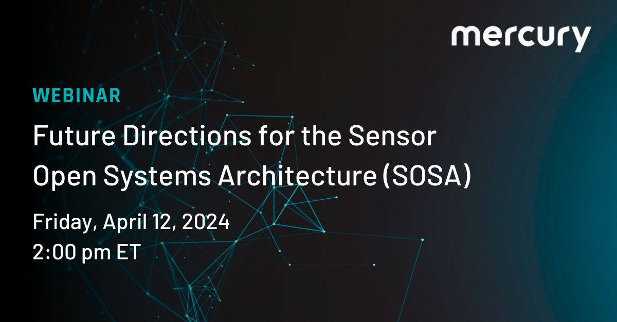 Learn how the Sensor Open Systems Architecture (#SOSA) standard drives openness and interoperability in defense technology. Register to join Mercury and @MicrowavesRF as they explore SOSA's impact, evolution, and certification process. Register here: ow.ly/s3yW50R6GPU