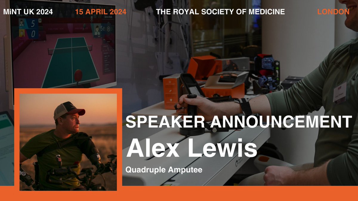 MiNT_hobbs's tweet photo. MiNT UK 2024 Speaker recap 👀
Alex Lewis, Quadruple Amputee 🙌
For more information, please visit 👉 https://t.co/CYpbdx1TVR
#MiNTUK #biomedical #technology #rehabtech #neurotech #mechanicaleng #biomechatronics @roysocmed https://t.co/x323KJm4bA
