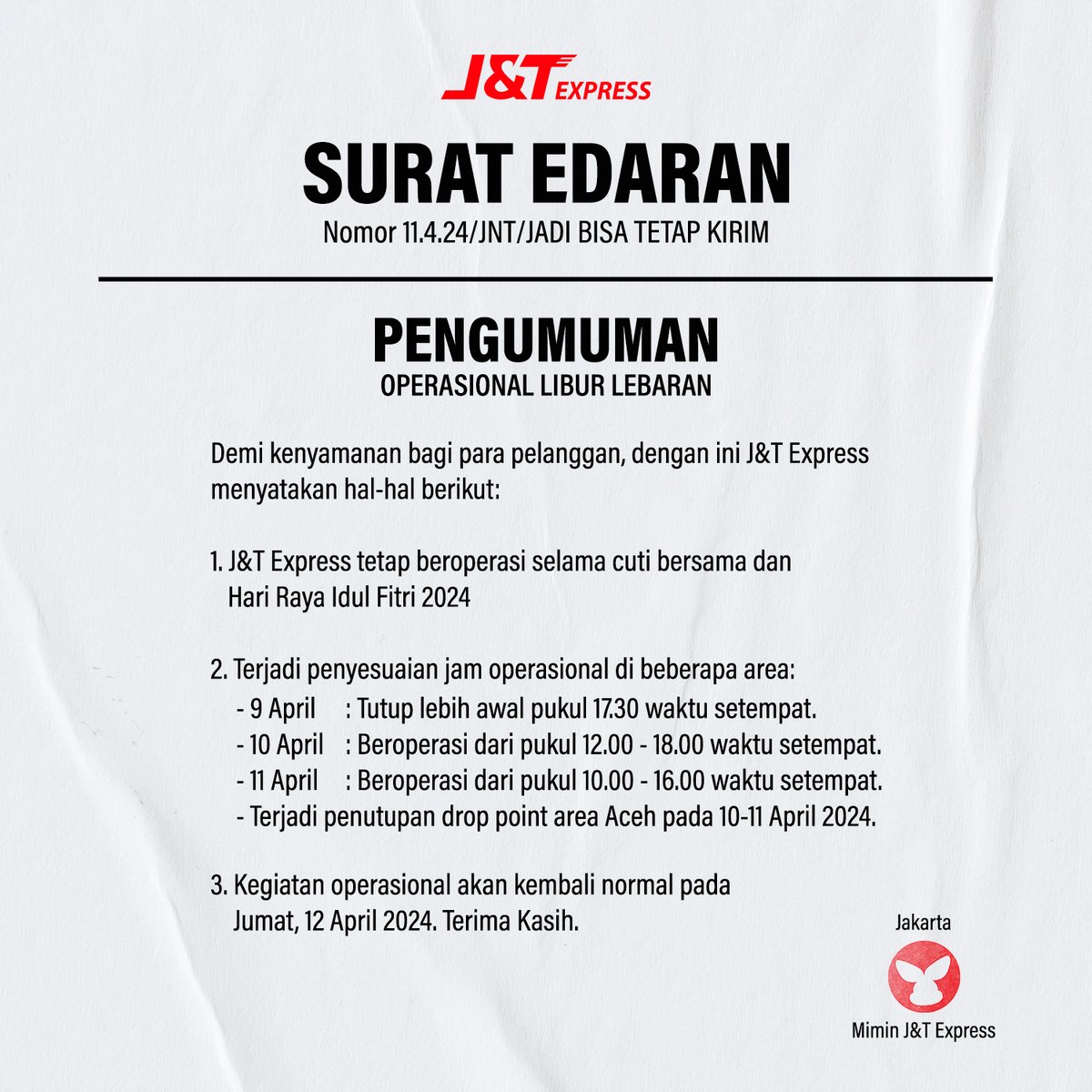 J&T Express Indonesia tweet media