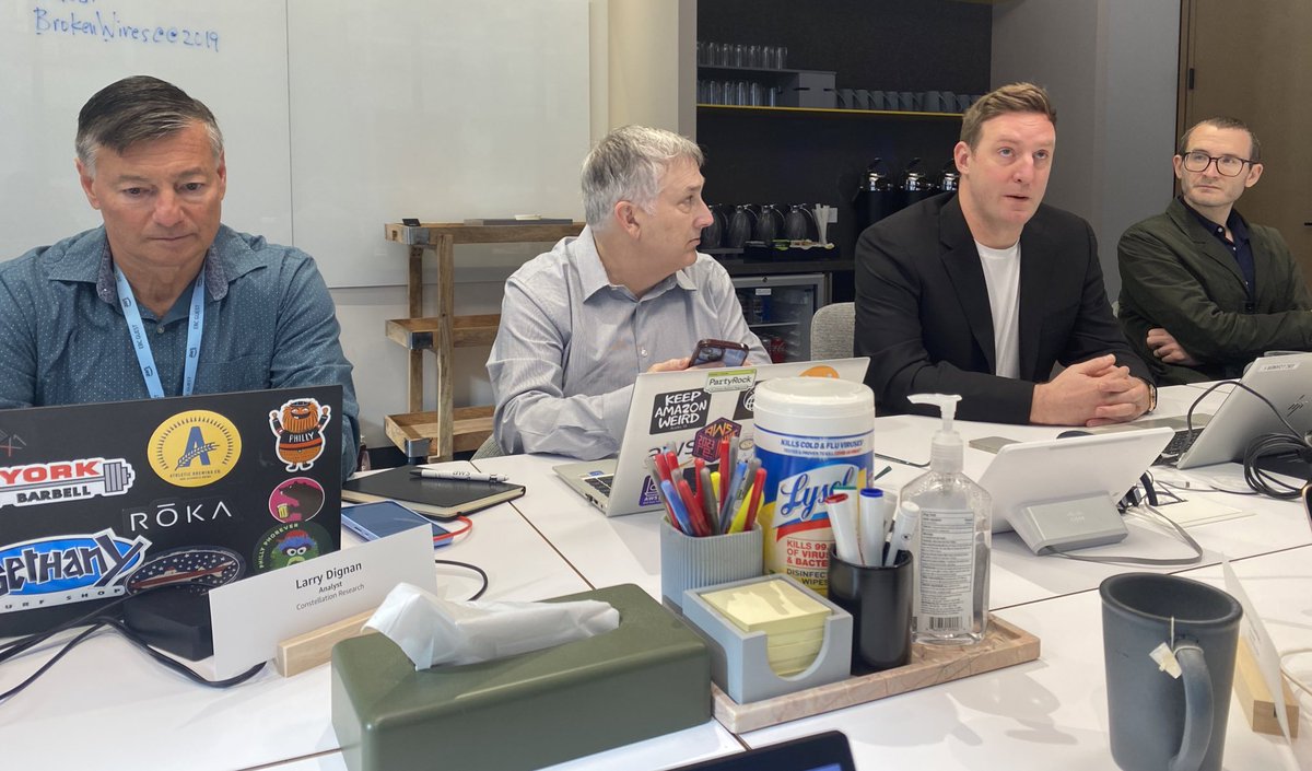 I’m at @awscloud offices in NYC today with peers and colleague @ldignan (left) hearing from Dr. Matt Wood (second from right) on the company’s #GenerativeAI strategy. Stay tuned for what can be shared (much under NDA).