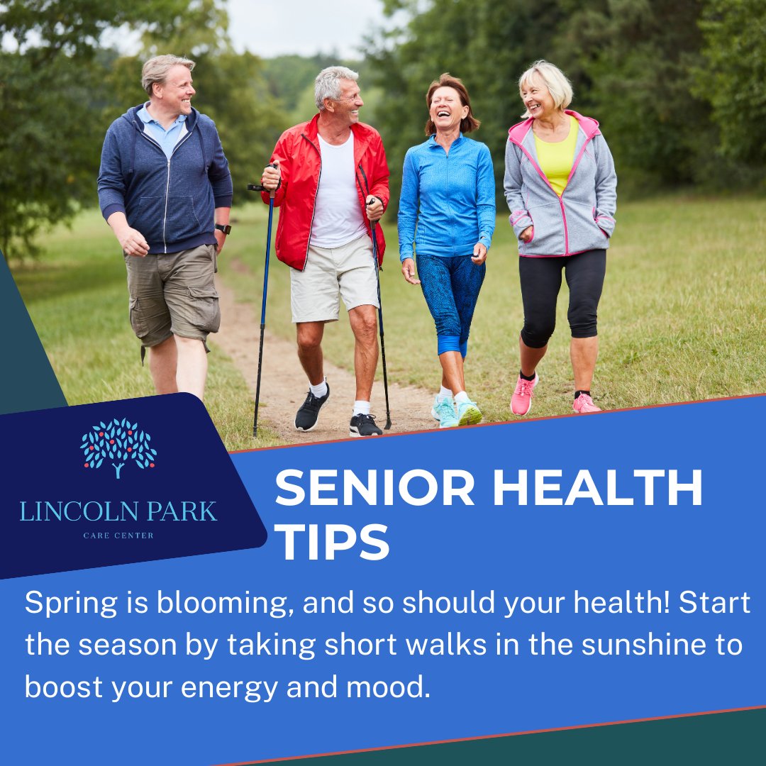 lpcarecenter's tweet image. Get moving this spring with our top health tip of the day! Take refreshing walks outdoors to promote heart health, reduce stress, and enhance overall quality of life.🌷🚶‍♂️

Embrace the season of renewal by prioritizing your health!

#SeniorHealthTip #SpringWellness #HealthyHabits
