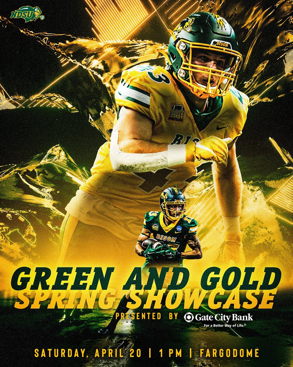 First look at the 2024 team, get autographs, and all the bison spirit you can handle! Details and activities surrounding the Green and Gold Spring Showcase, presented by Gate City Bank. Read more: bit.ly/3PTbbdB