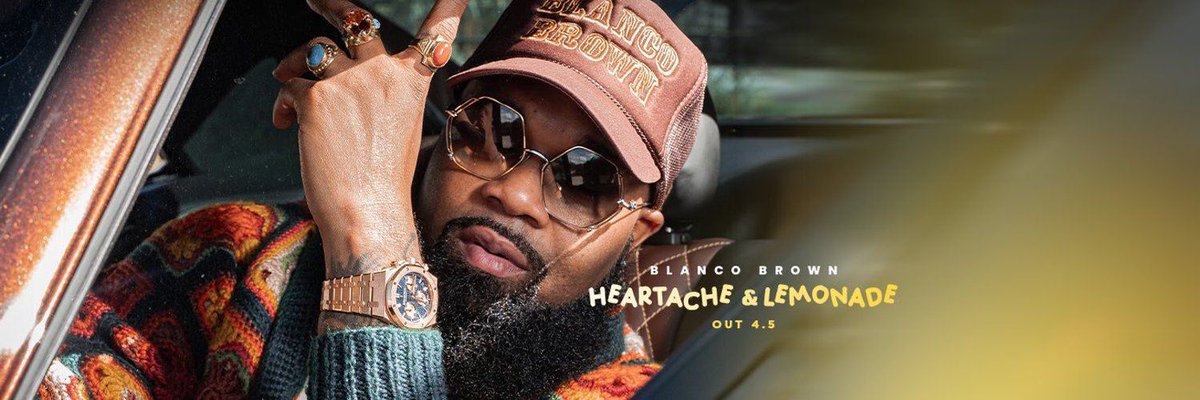 Out tomorrow! @blancobrown will unleash his new EP #HeartacheandLemonade. Here's everything to know: buff.ly/3U1Xo6V #BlancoBrown